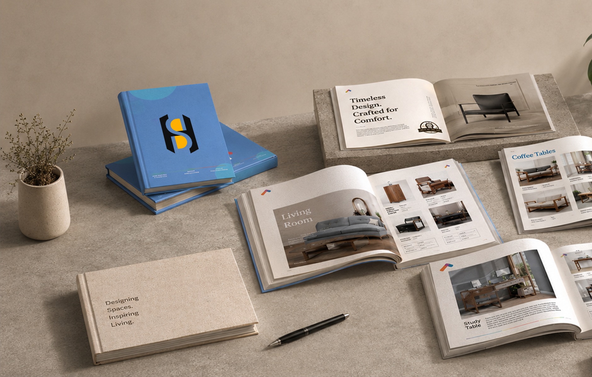 Furniture catalogue design presentation